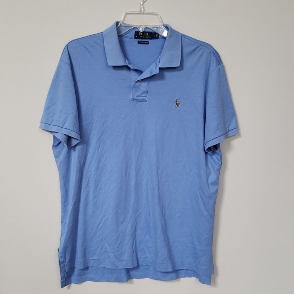 Polo Ralph Lauren Shirt Men's L Pima Soft Touch Cotton Polo Flesh Polo Player